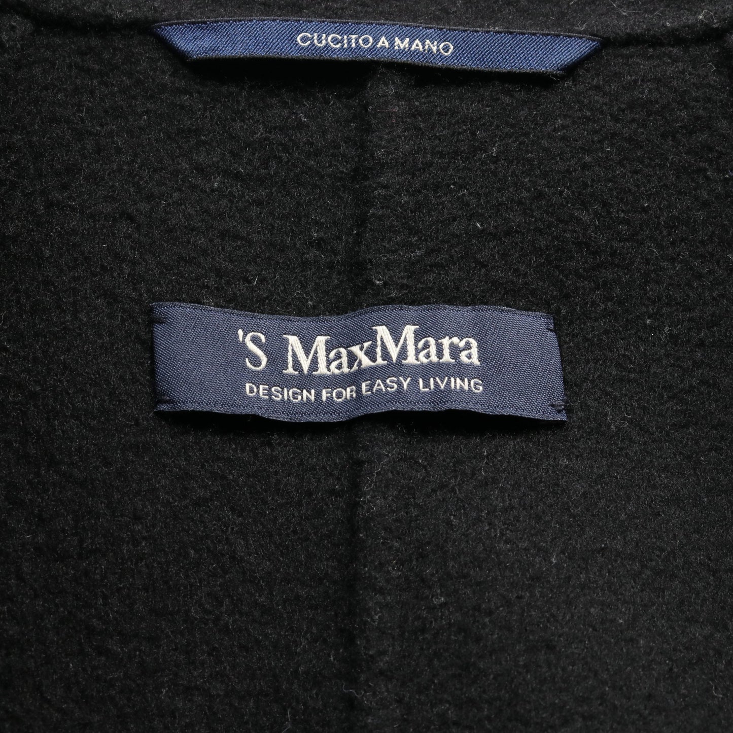 ESTURIA ダブルフェイス コート ウール ブラック エスマックスマーラ アウター S Max Mara