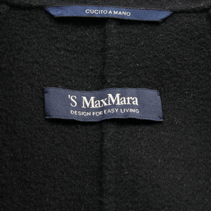 ESTURIA ダブルフェイス コート ウール ブラック エスマックスマーラ アウター S Max Mara