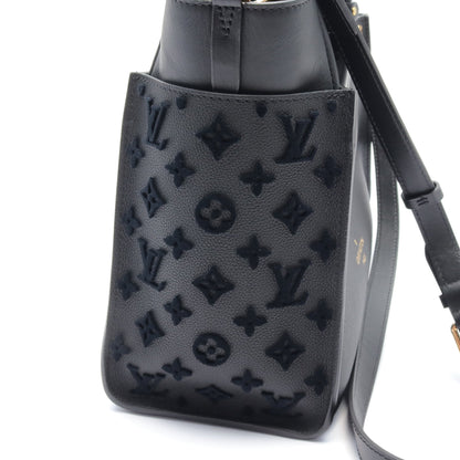 オンマイサイドMM モノグラムタフタージュ ノワール ハンドバッグ レザー ブラック 2WAY ルイヴィトン バッグ LOUIS VUITTON