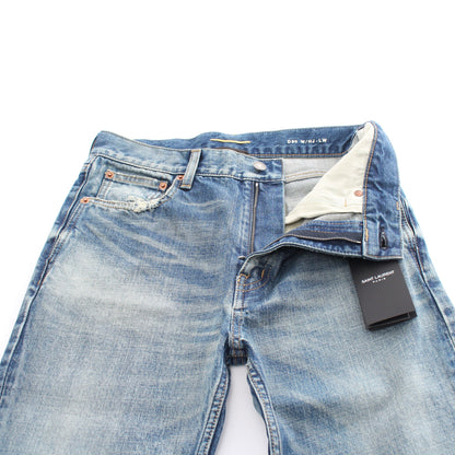 STRAIGHT JEANS デニムパンツ コットン インディゴブルー サンローランパリ ボトムス SAINT LAURENT PARIS