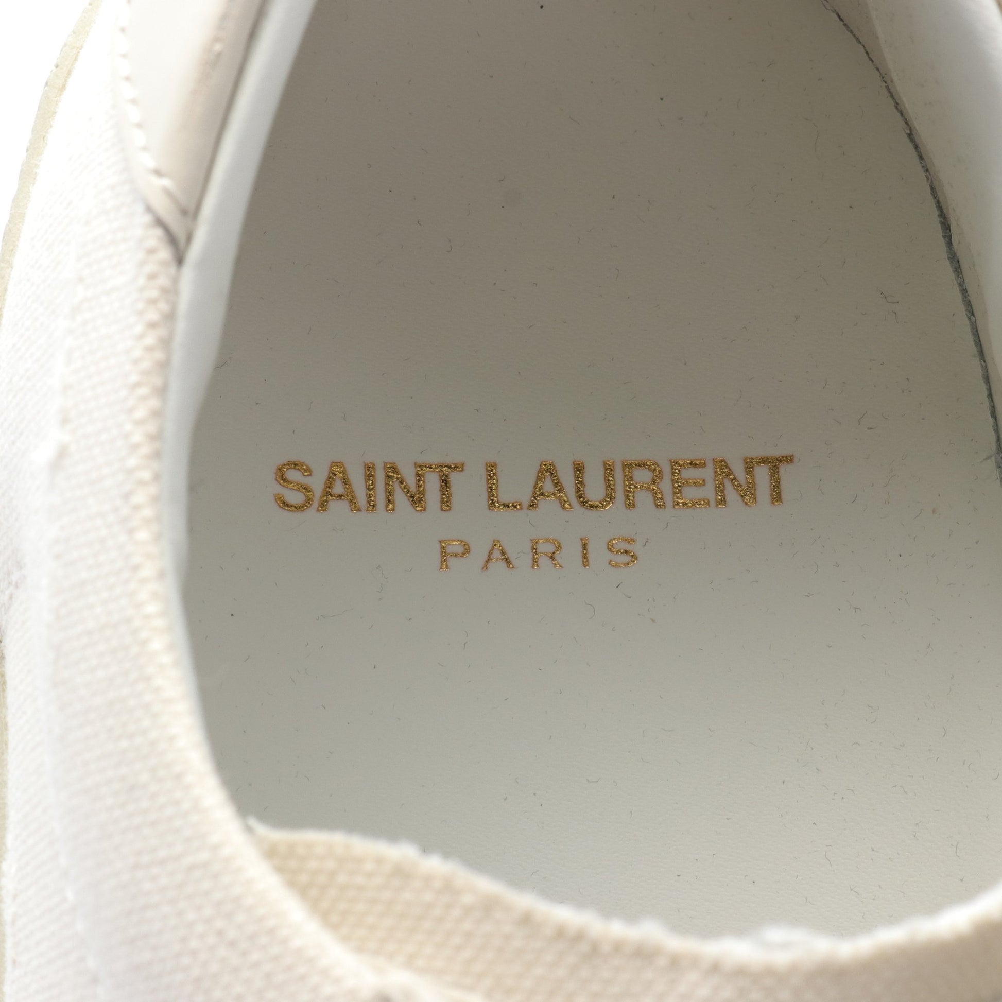 COURT CLASSIC スニーカー キャンバス レザー ライトベージュ サンローランパリ シューズ SAINT LAURENT PARIS