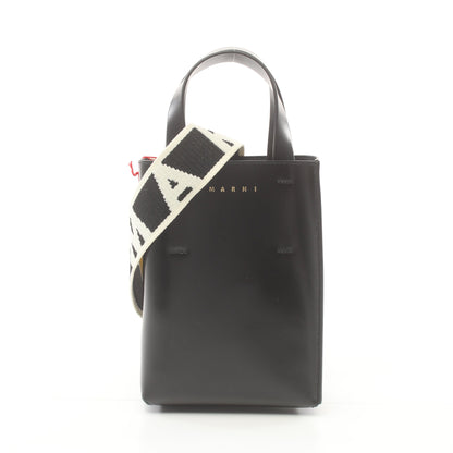 MUSEO NANO ミュゼオ ナノ ハンドバッグ レザー ブラック 2WAY マルニ バッグ MARNI