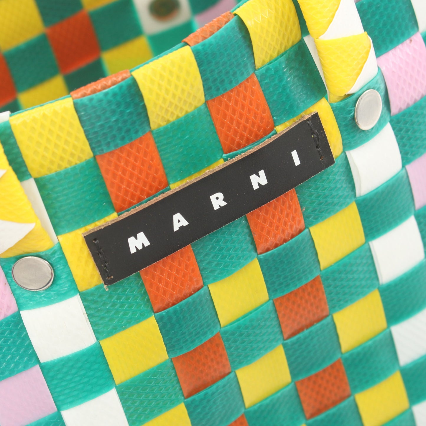 マイクロ バスケットバッグ かごバッグ ハンドバッグ ポリプロピレン レザー マルチカラー キッズ マルニ バッグ MARNI