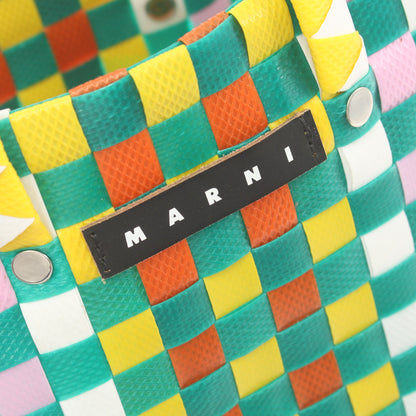 マイクロ バスケットバッグ かごバッグ ハンドバッグ ポリプロピレン レザー マルチカラー キッズ マルニ バッグ MARNI