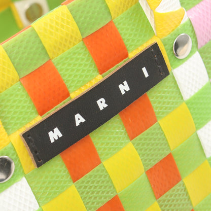 マイクロ バスケットバッグ かごバッグ ハンドバッグ ポリプロピレン レザー マルチカラー キッズ マルニ バッグ MARNI