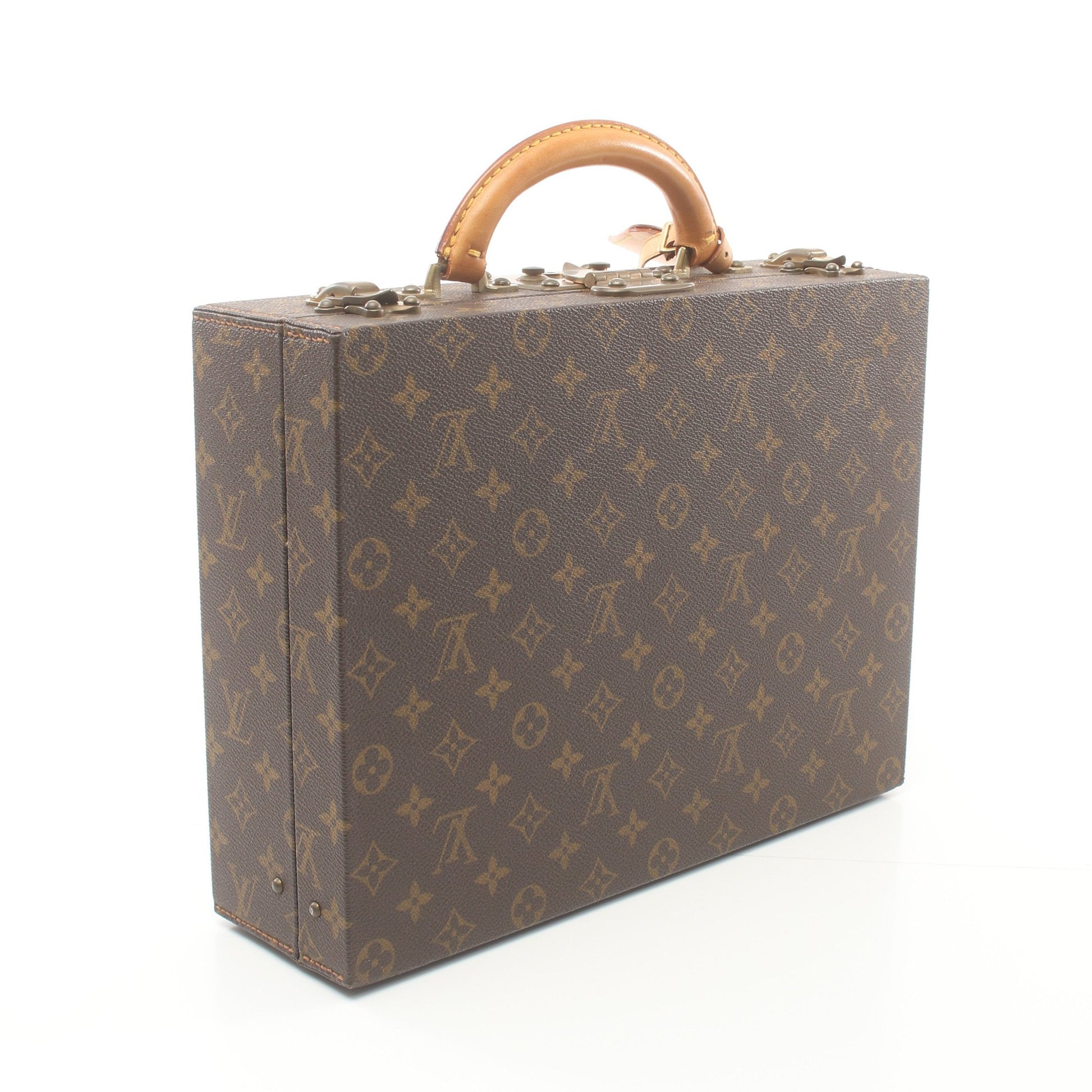 ボワット ビジュー モノグラム ジュエリーケース ハンドバッグ PVC レザー ブラウン ルイヴィトン バッグ LOUIS VUITTON