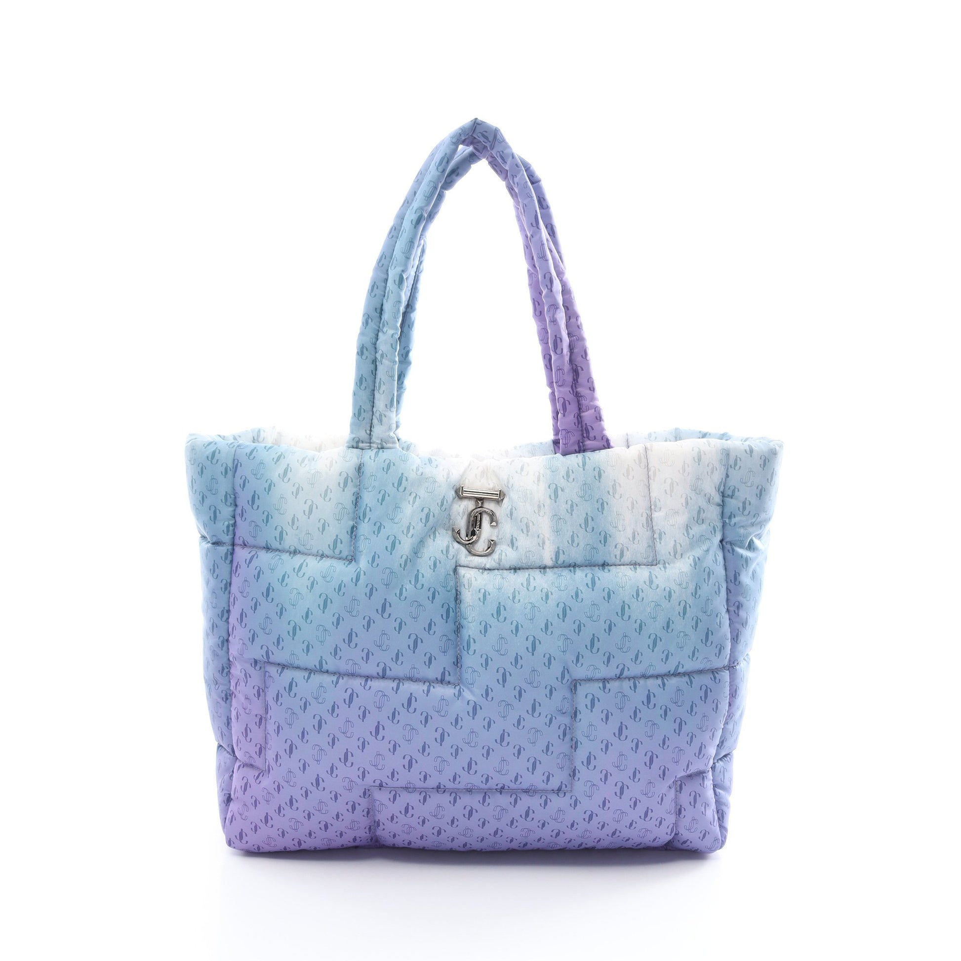 LAYA SOFT TOTE ハンドバッグ トートバッグ ナイロン パープル マルチカラー ジミーチュウ バッグ JIMMY CHOO