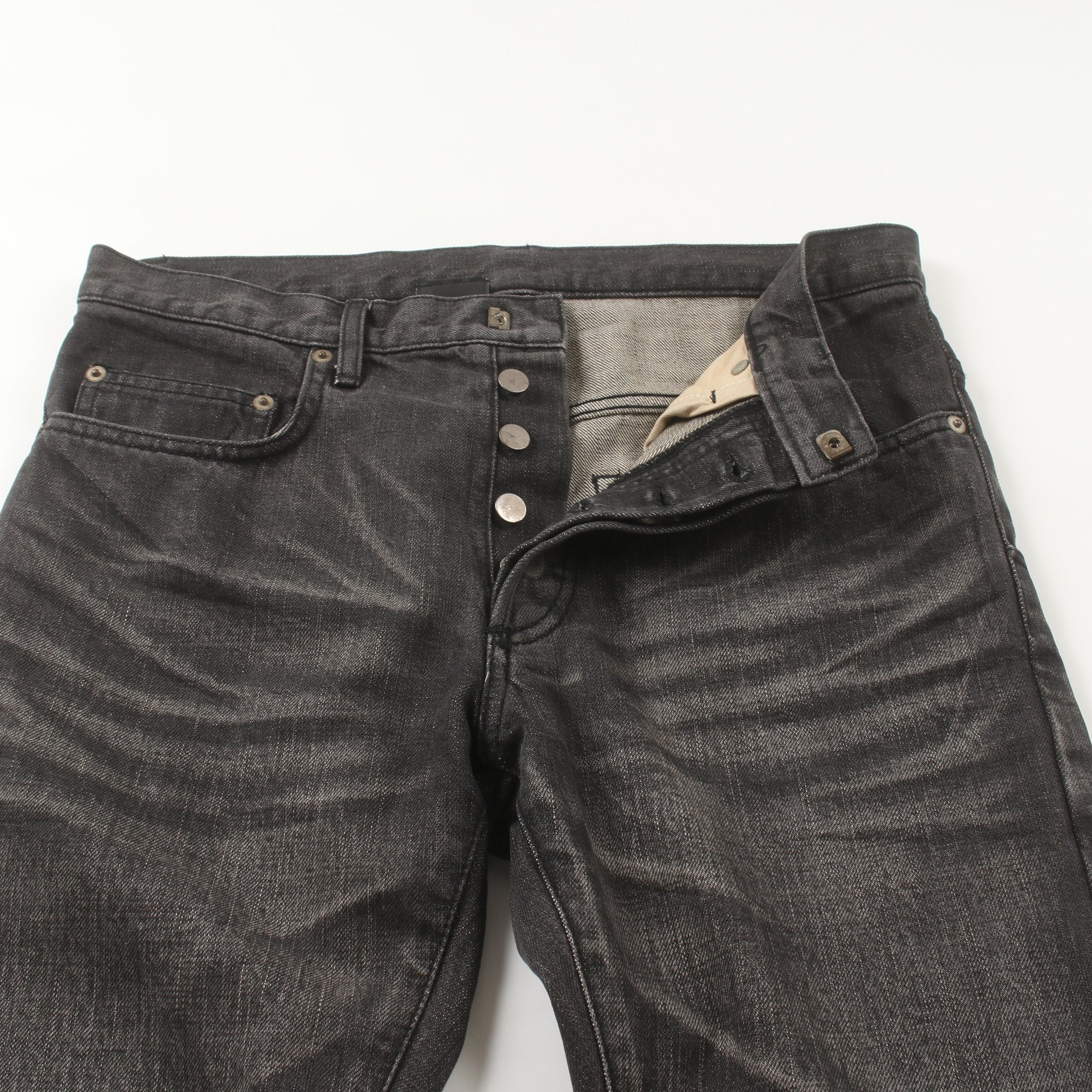 デニムパンツ コットン ダークグレー ユーズド加工 04AW ディオール