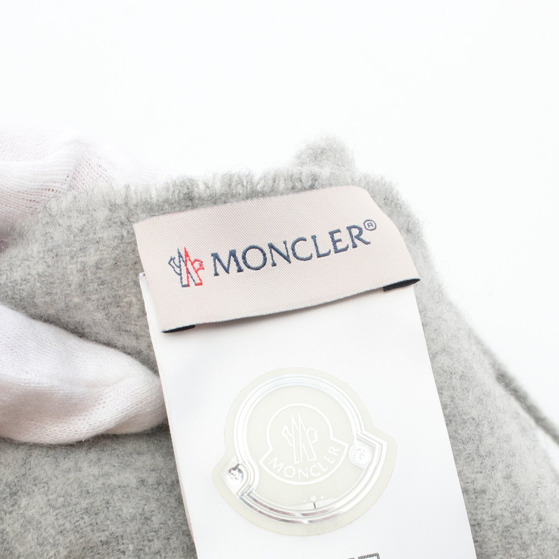 マフラー ロゴワッペン ウール グレー モンクレール 財布・小物 MONCLER