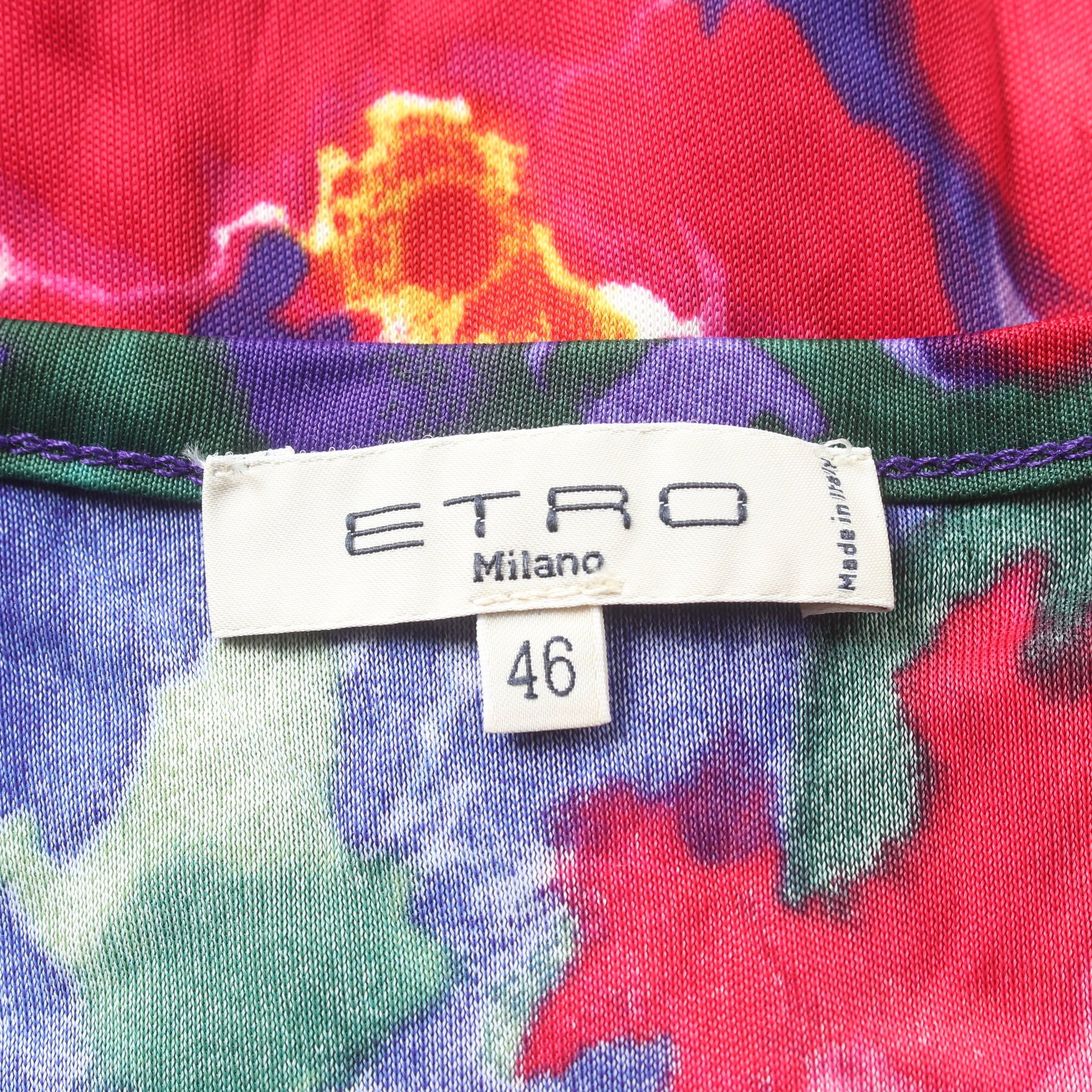 ワンピース 花柄 レーヨン パープル マルチカラー エトロ ワンピース ETRO