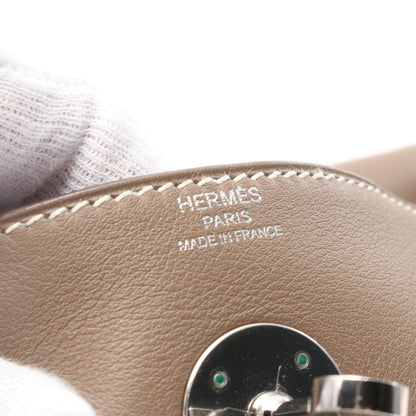 リンディ26 エトゥープ ショルダーバッグ ヴォースイフト グレーブラウン シルバー金具 2WAY T刻印 エルメス バッグ HERMES