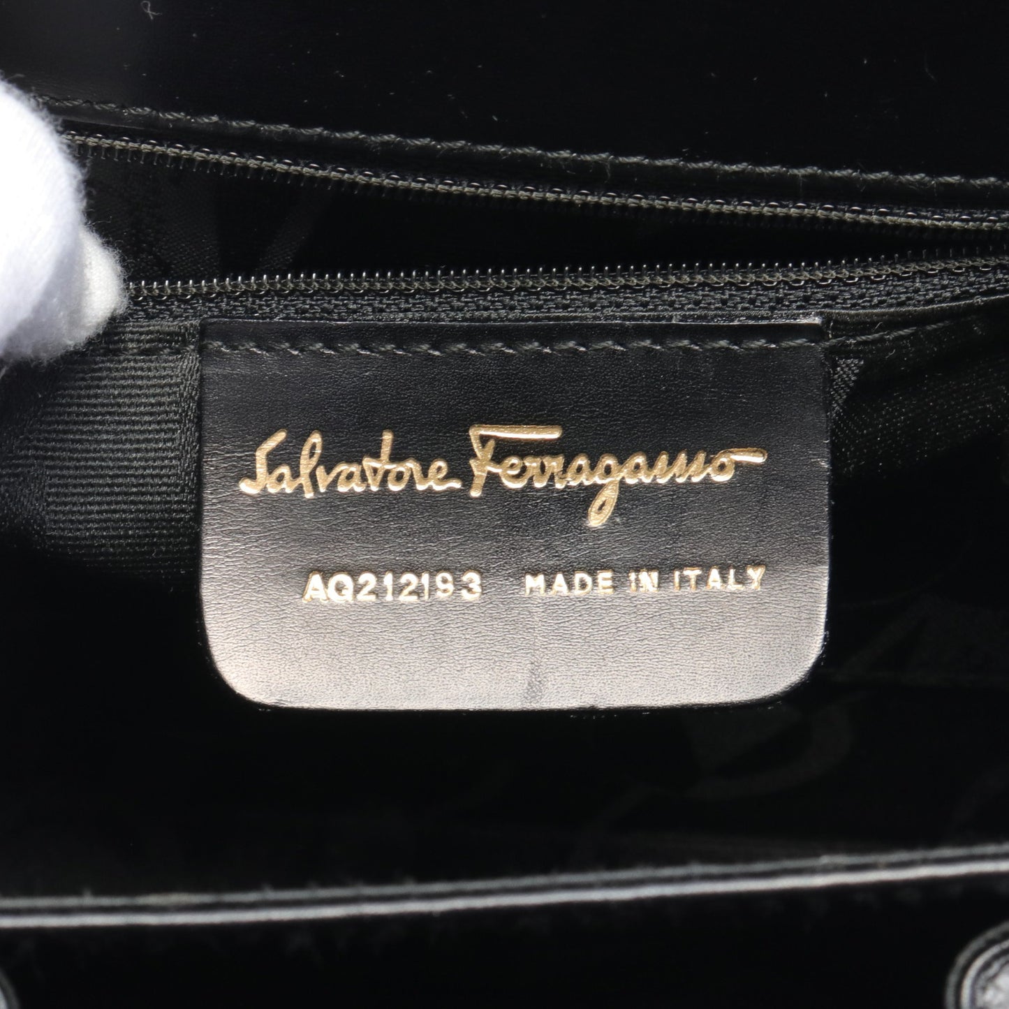 ガンチーニ ハンドバッグ レザー ブラック 2WAY サルヴァトーレフェラガモ バッグ Salvatore Ferragamo