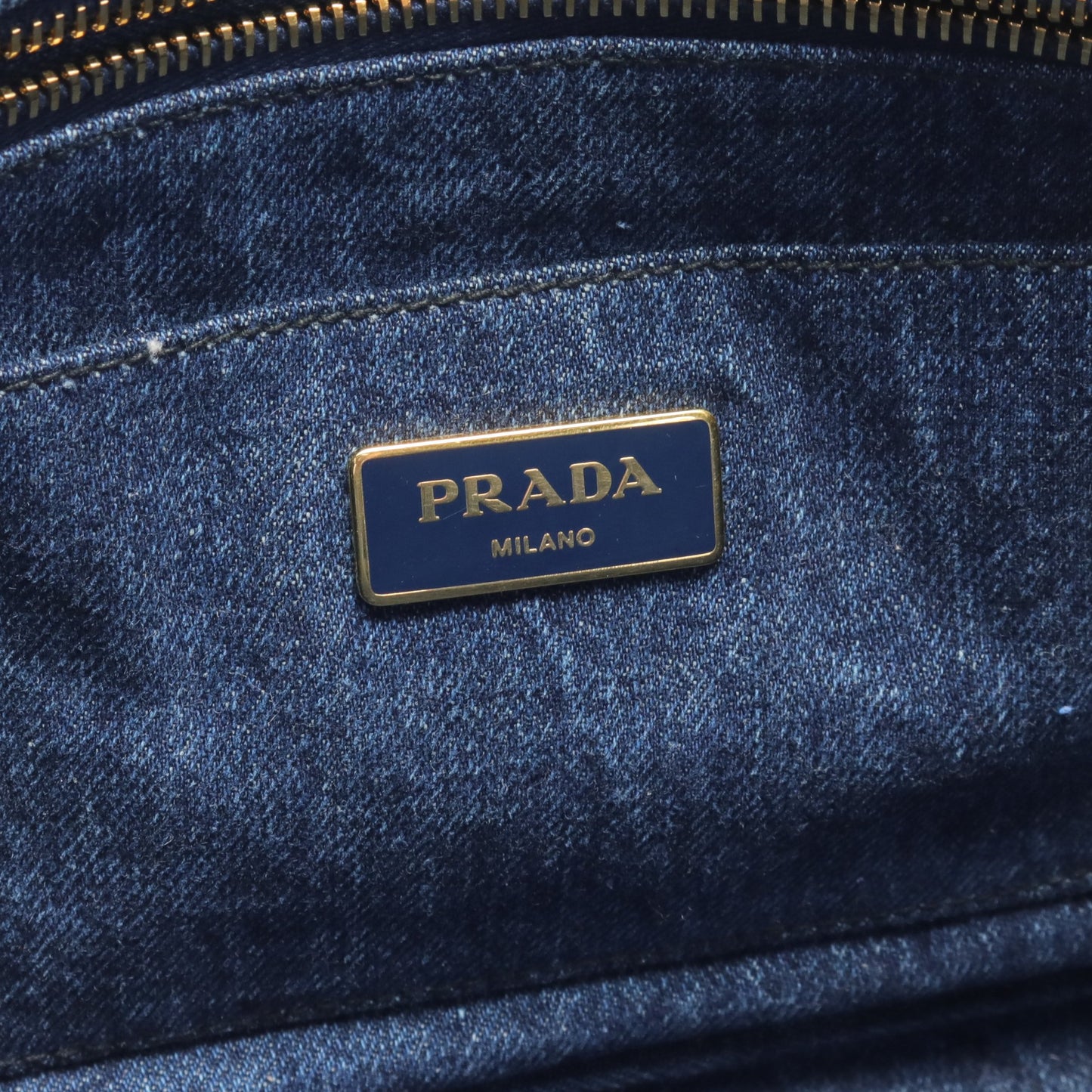 CANAPA カナパ ミニ ハンドバッグ トートバッグ デニム インディゴブルー 2WAY プラダ バッグ PRADA