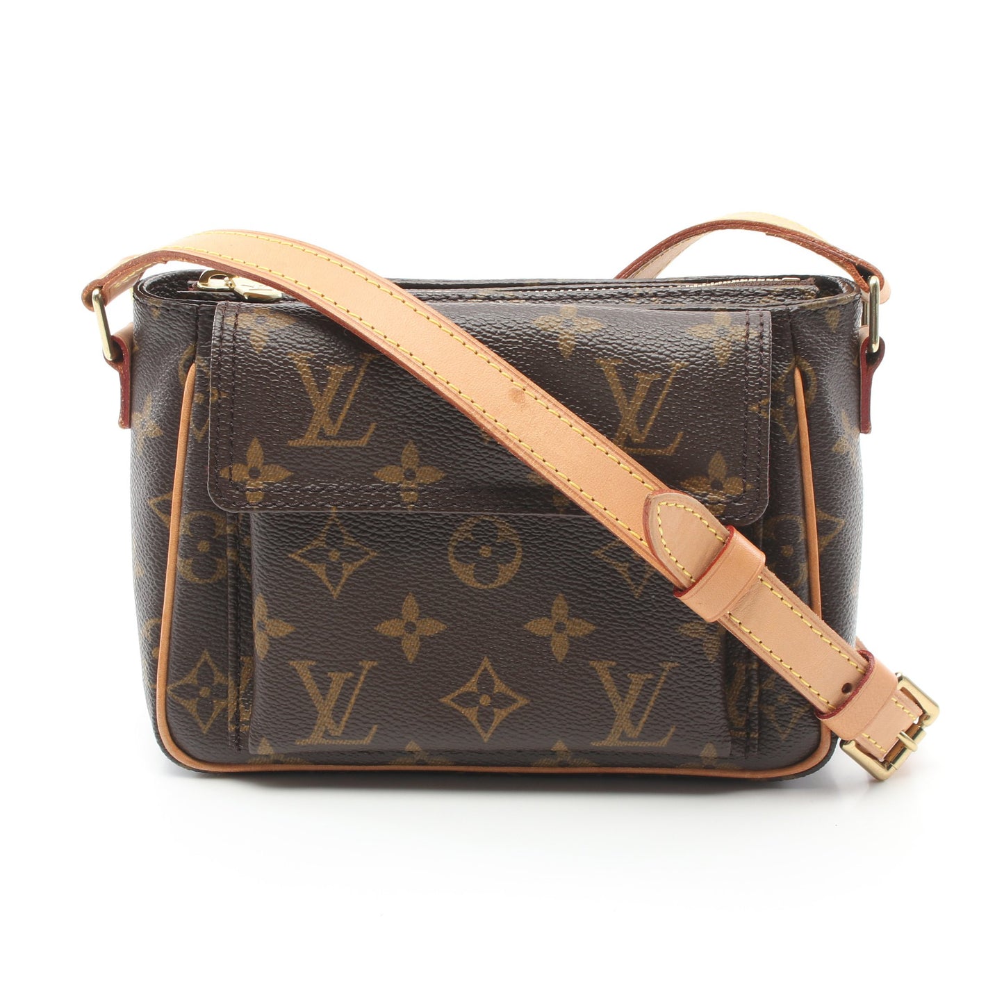 ヴィバシテPM モノグラム ショルダーバッグ PVC レザー ブラウン ルイヴィトン バッグ LOUIS VUITTON