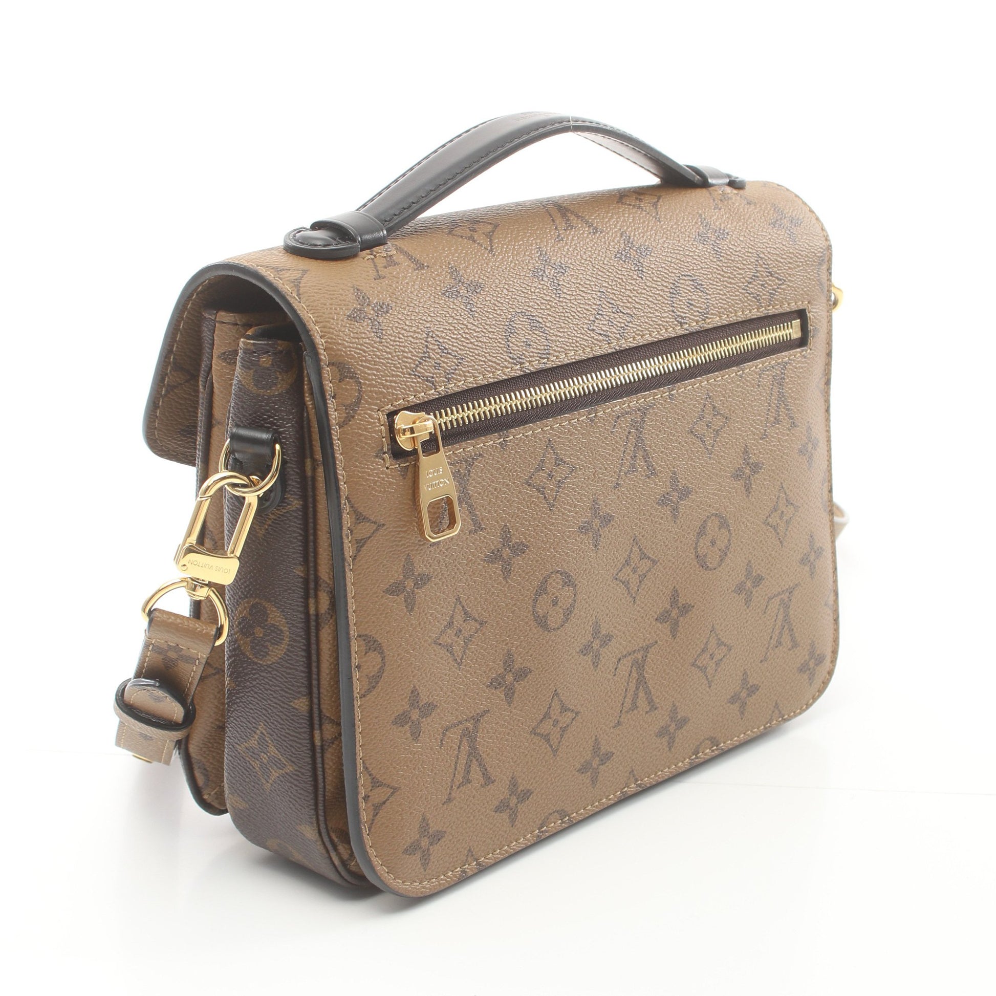 ポシェット メティス MM モノグラムリバース ハンドバッグ PVC レザー ブラウン ブラック 2WAY ルイヴィトン バッグ LOUIS VUITTON