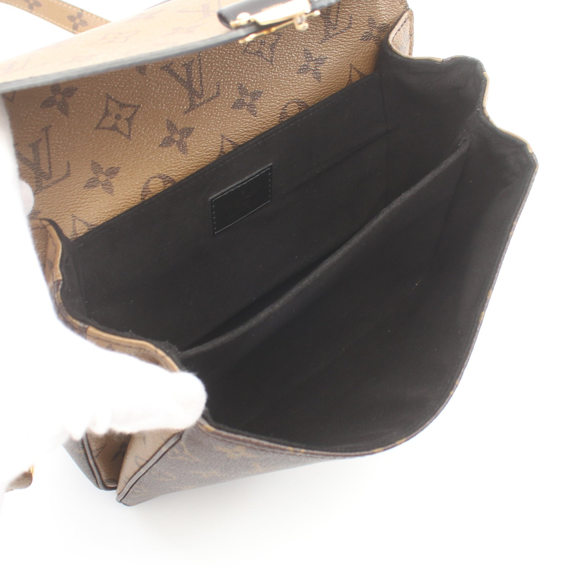 ポシェット メティス MM モノグラムリバース ハンドバッグ PVC レザー ブラウン ブラック 2WAY ルイヴィトン バッグ LOUIS VUITTON