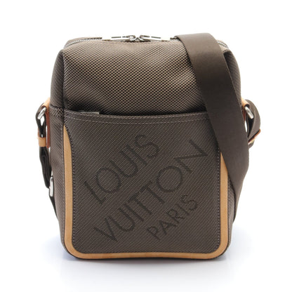 シタダン ダミエジェアン テール ショルダーバッグ ナイロンキャンバス レザー カーキブラウン ルイヴィトン バッグ LOUIS VUITTON