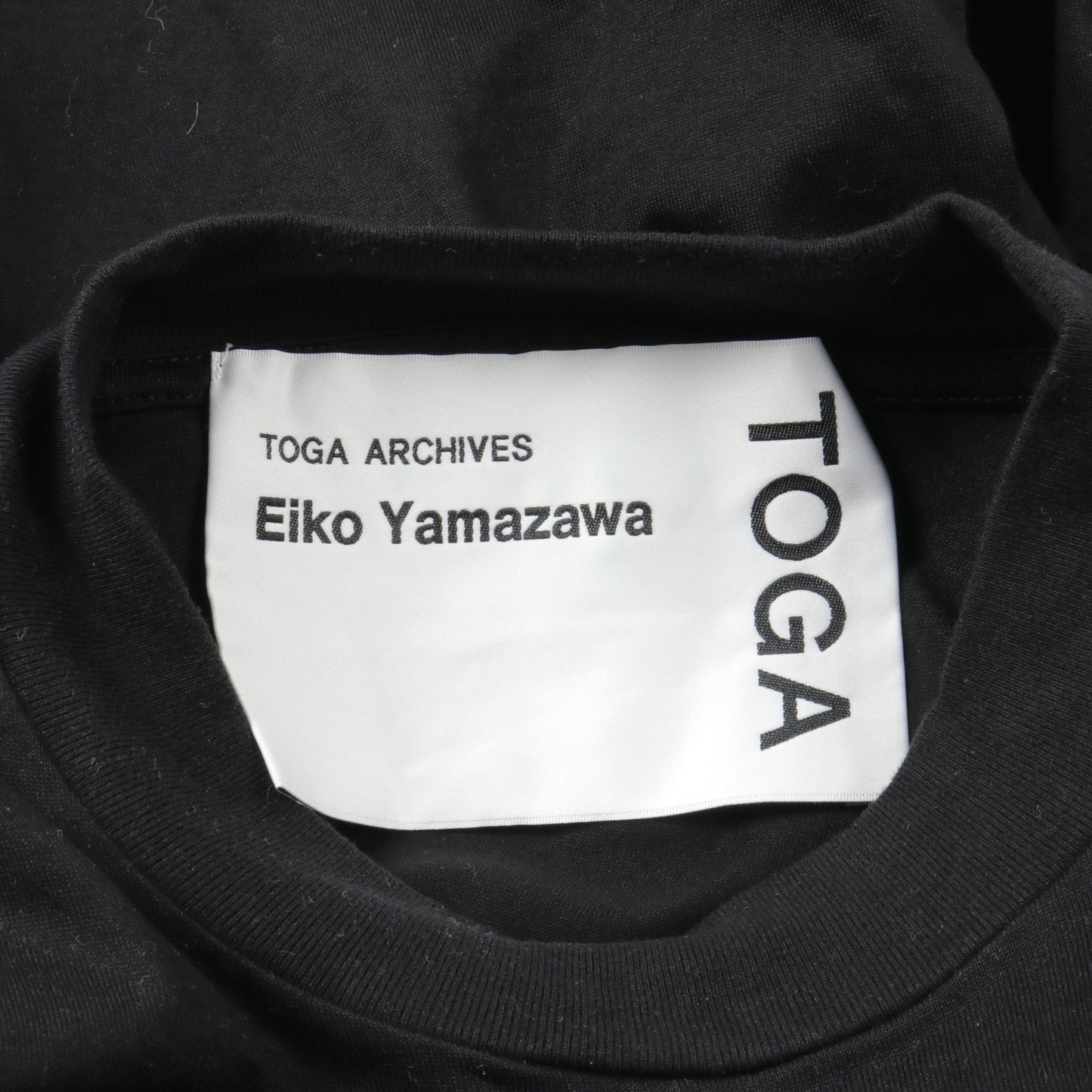 TOGA × Eiko Yamazawa Tシャツ クルーネック コットン ブラック トーガ トップス TOGA