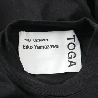 TOGA × Eiko Yamazawa Tシャツ クルーネック コットン ブラック トーガ トップス TOGA