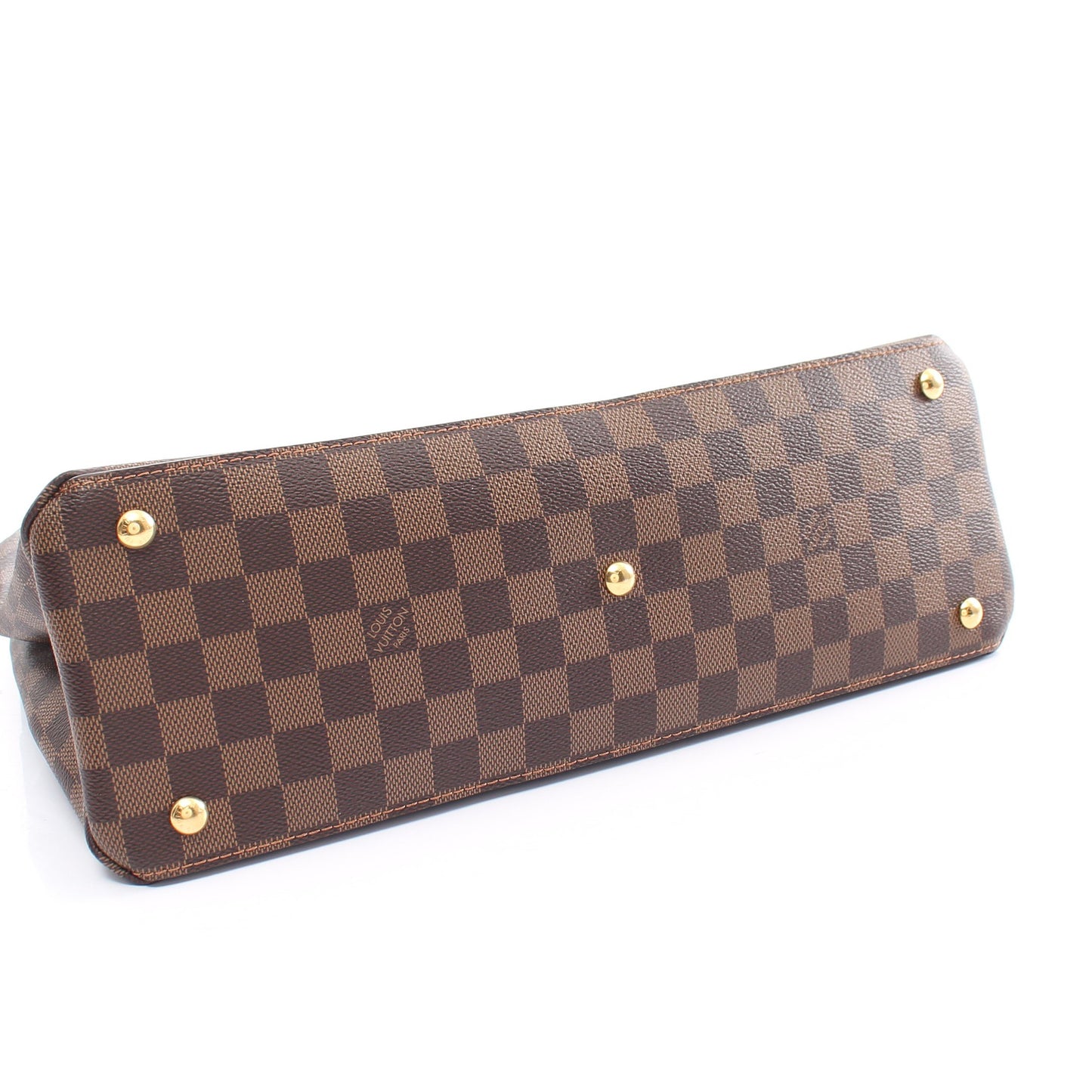 LVリバーサイド ダミエエベヌ ハンドバッグ PVC レザー ブラウン 2WAY ルイヴィトン バッグ LOUIS VUITTON