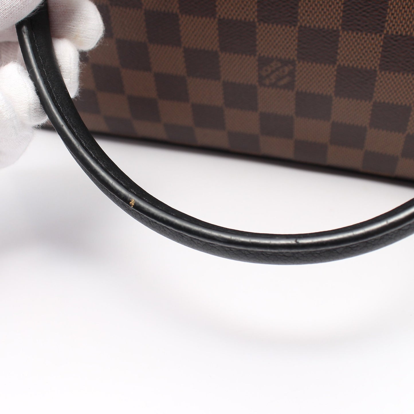 LVリバーサイド ダミエエベヌ ハンドバッグ PVC レザー ブラウン 2WAY ルイヴィトン バッグ LOUIS VUITTON