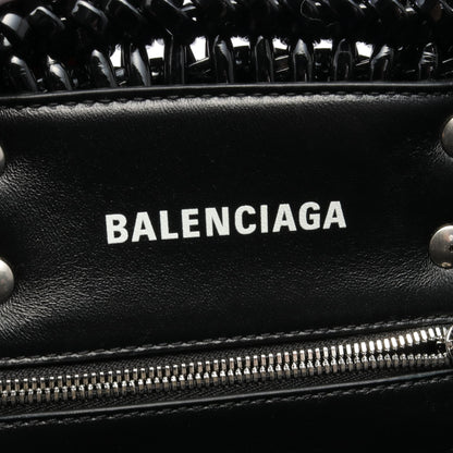 BISTRO XS ビストロ バスケットバッグ ハンドバッグ トートバッグ エナメル ブラック 2WAY バレンシアガ バッグ BALENCIAGA