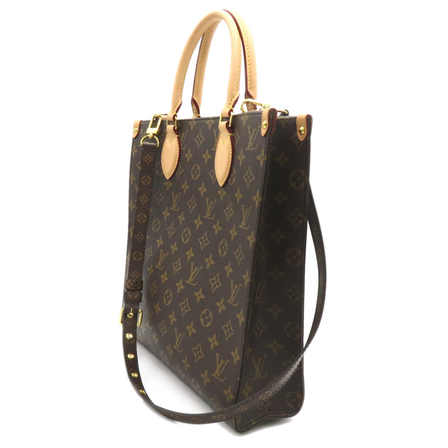 サックプラPM ショルダーバッグ PVCコーティングキャンバス モノグラム ブラウン ルイヴィトン バッグ LOUIS VUITTON