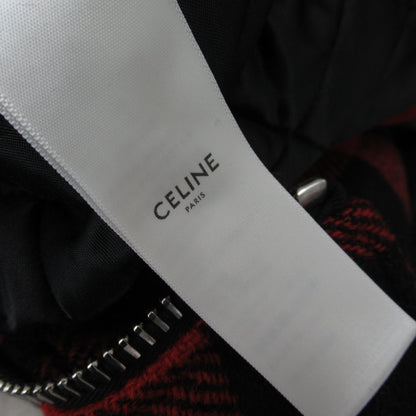 ツイード ブルゾン ブルゾン ウール レッド ブラック セリーヌ アウター CELINE