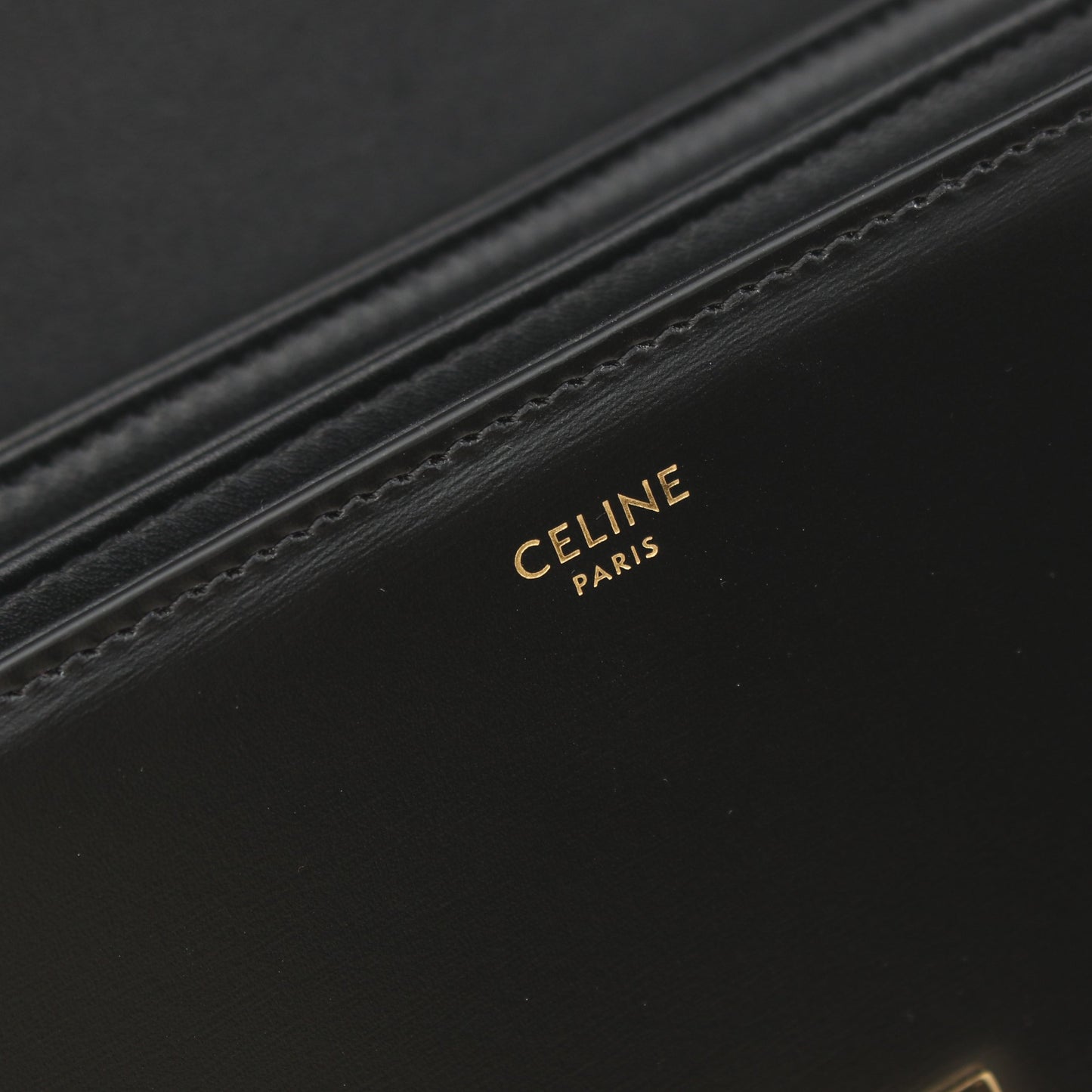 ティーン トリオンフ バッグ ショルダーバッグ レザー ブラック セリーヌ バッグ CELINE