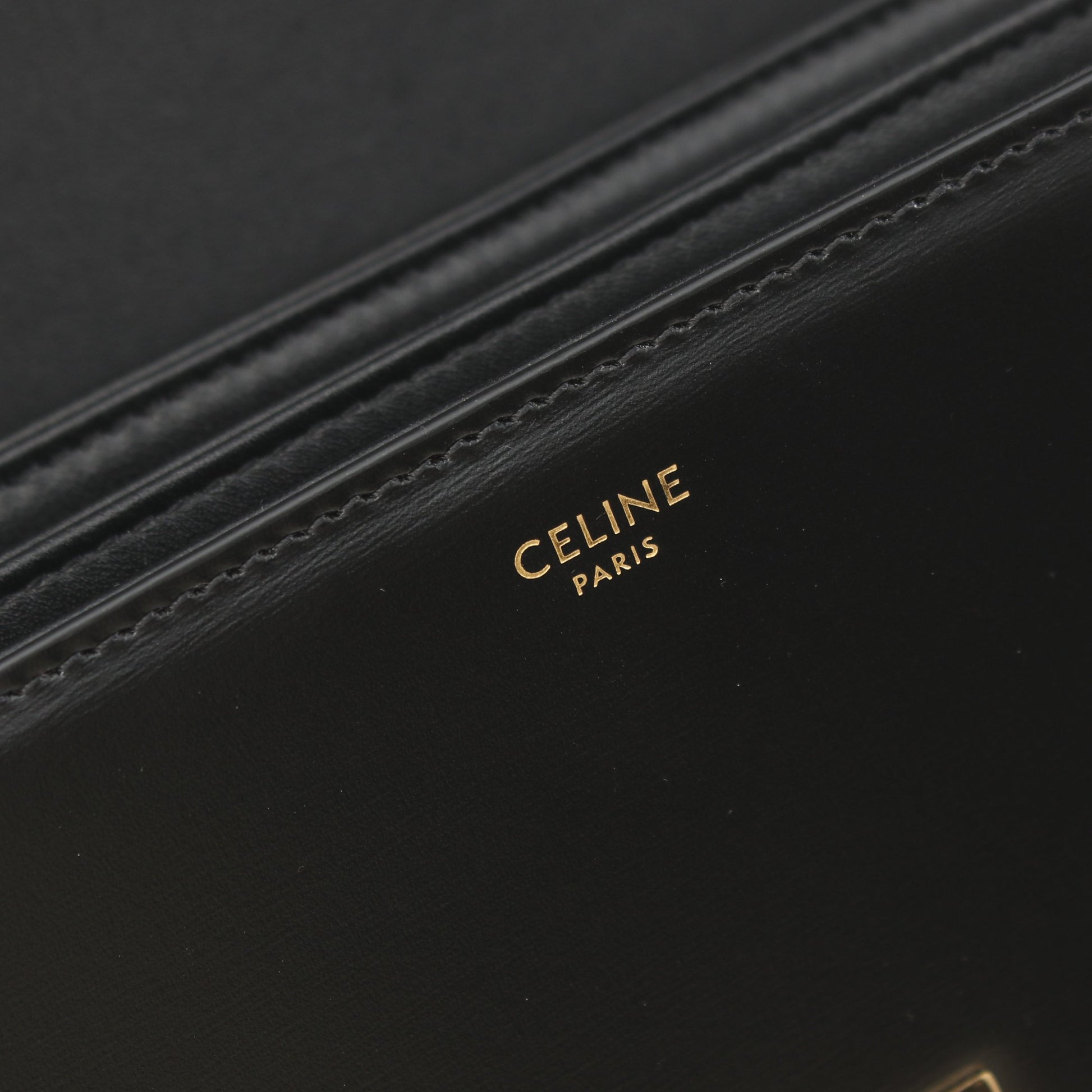 ティーン トリオンフ バッグ ショルダーバッグ レザー ブラック セリーヌ バッグ CELINE