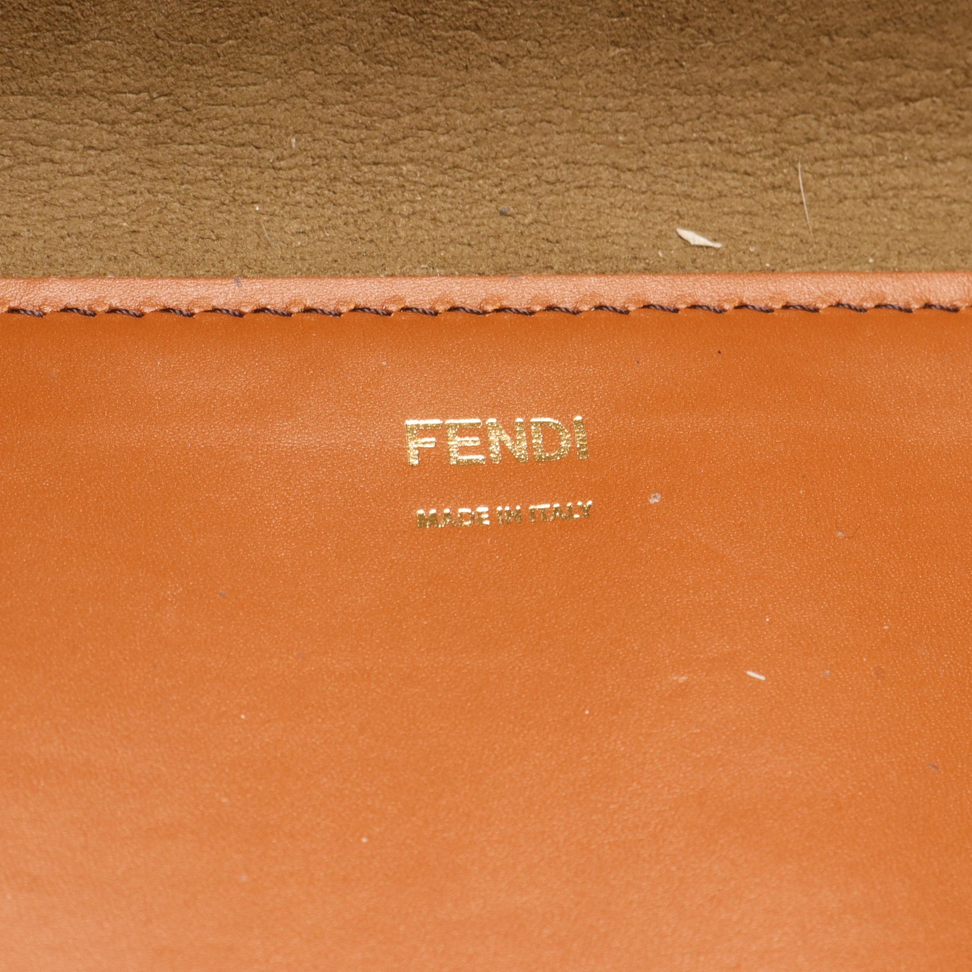 サンシャイン ラージ ハンドバッグ トートバッグ レザー ライトブラウン フェンディ バッグ FENDI