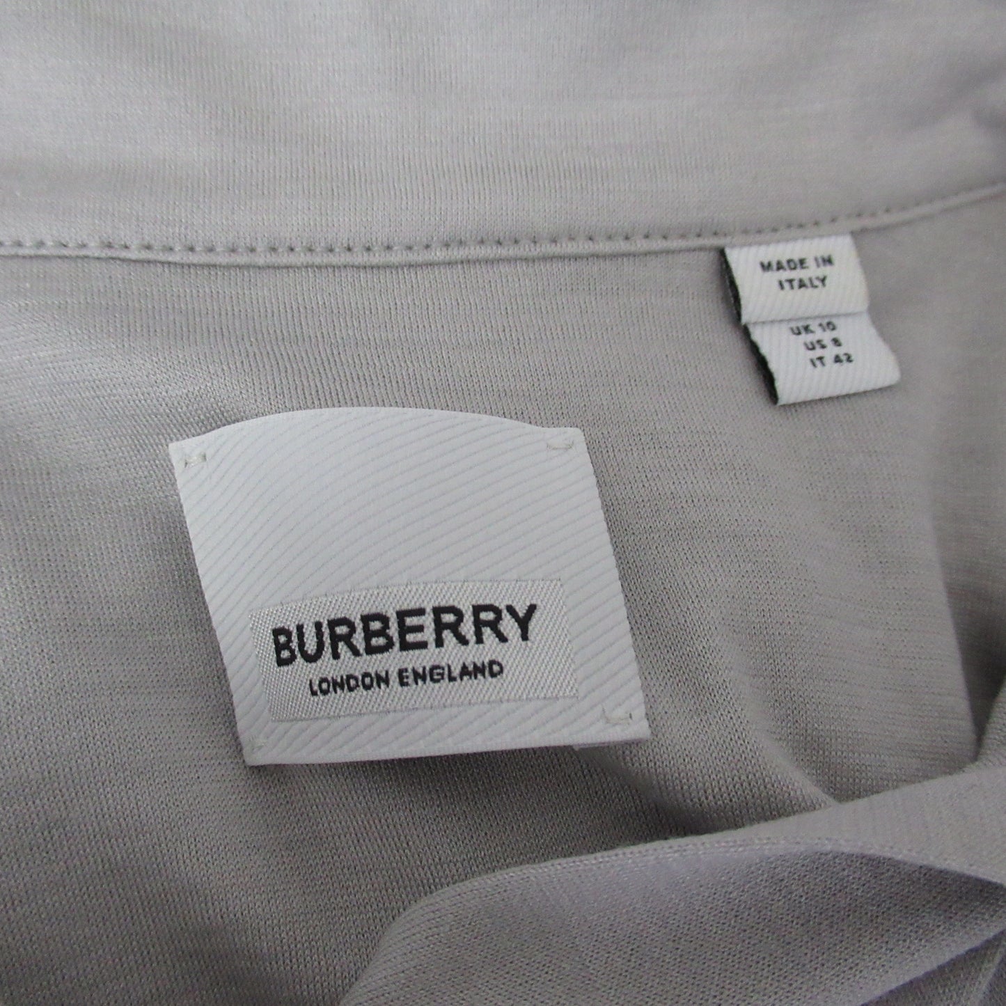 シャツ(袖フリンジ) シャツ ウール シルク グレー バーバリー トップス BURBERRY