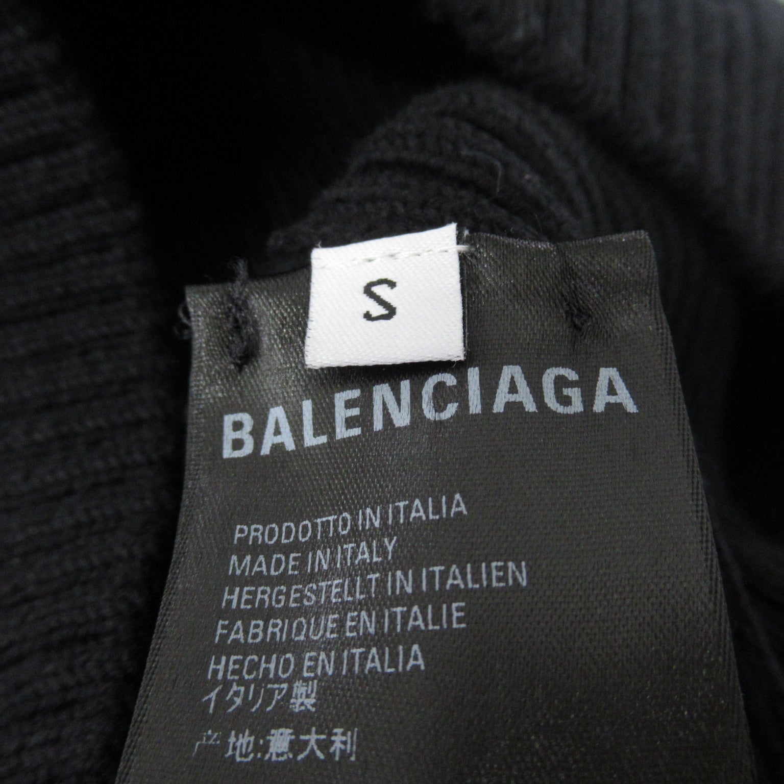 ボタンデザインニット ニット コットン ブラック バレンシアガ トップス BALENCIAGA