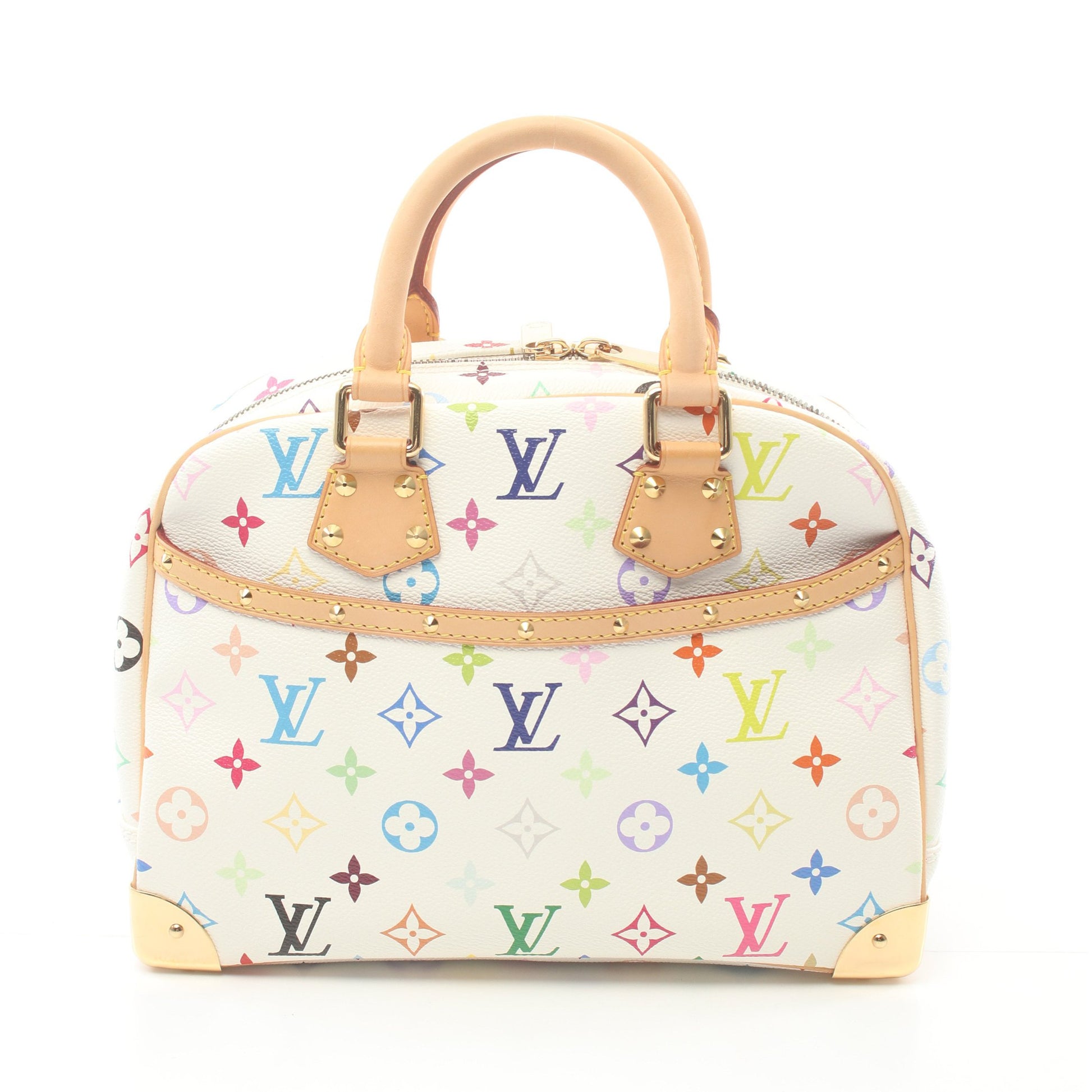 トゥルーヴィル モノグラムマルチカラー ブロン ハンドバッグ PVC レザー ホワイト ルイヴィトン バッグ LOUIS VUITTON