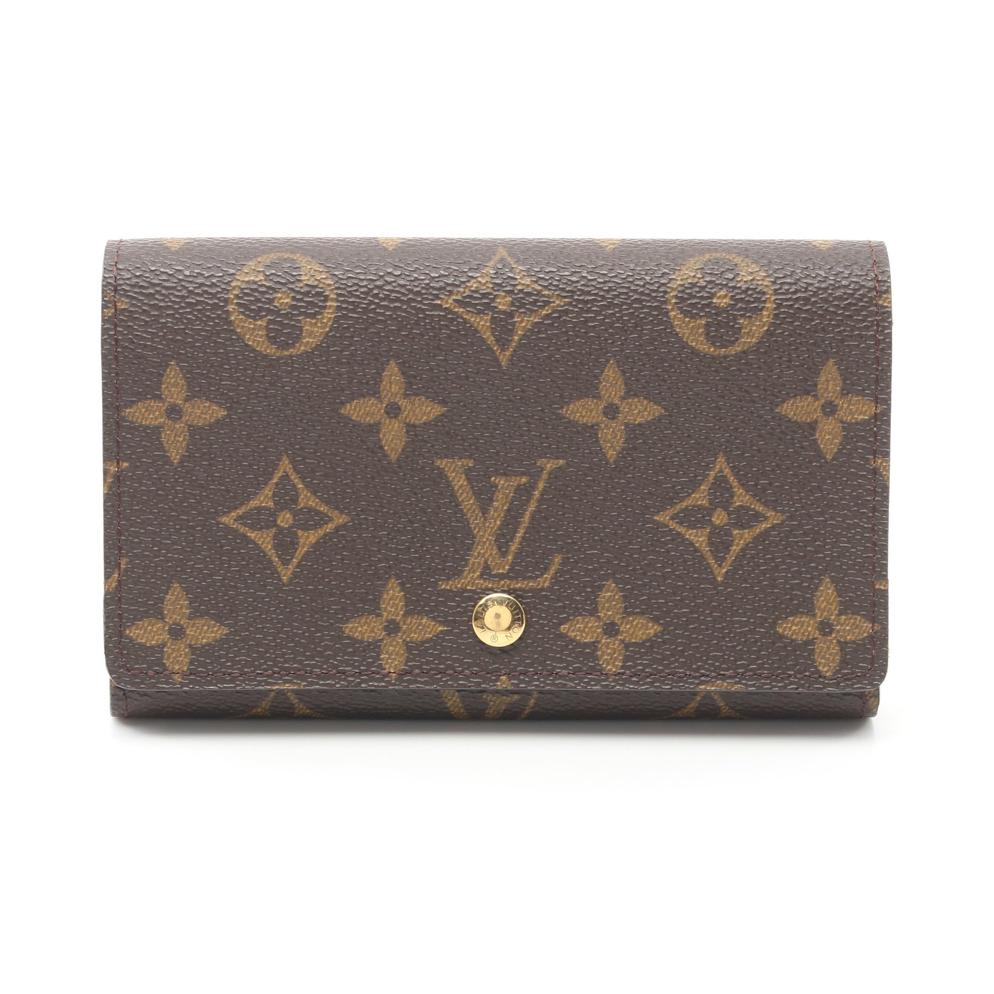 ポルトモネ ビエ トレゾール モノグラム 二つ折り財布 PVC レザー ブラウン ルイヴィトン 財布・小物 LOUIS VUITTON