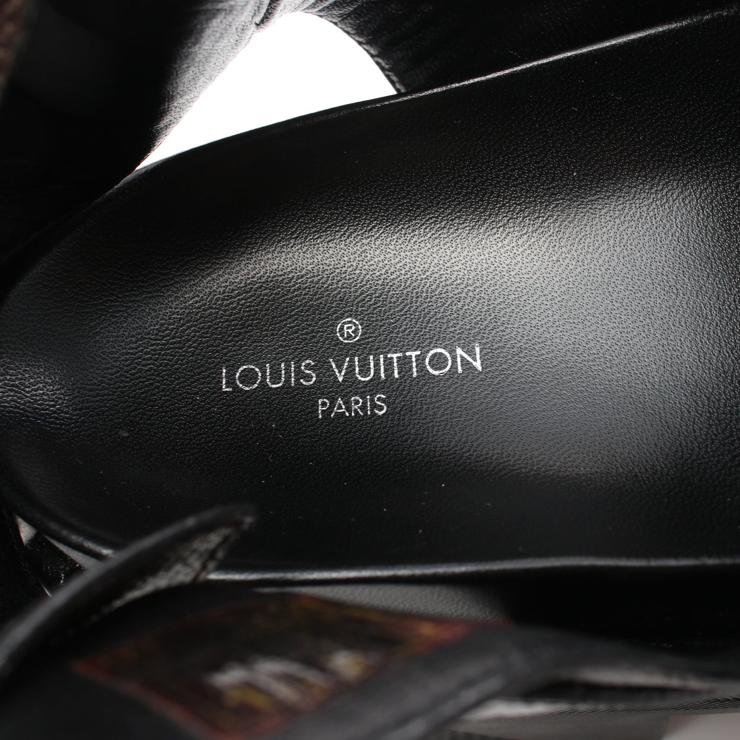 モノグラム サンダル PVC レザー ブラウン ブラック クロコ型押し ルイヴィトン シューズ LOUIS VUITTON