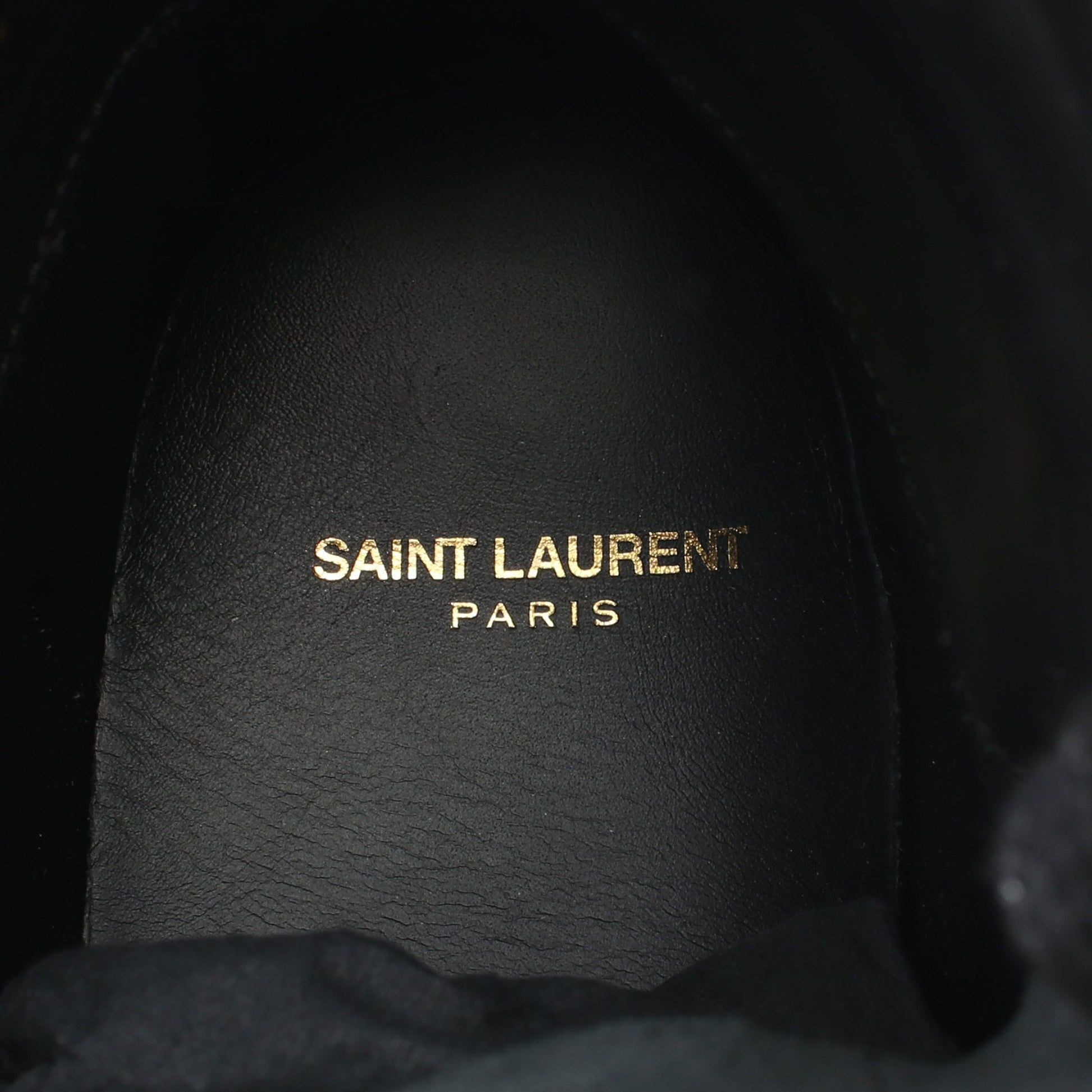 WOLLY ハイカットスニーカー レザー ブラック ホワイト サンローランパリ シューズ SAINT LAURENT PARIS