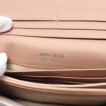 NINO 二つ折り長財布 レザー シルバー スタースタッズ ジミーチュウ 財布・小物 JIMMY CHOO