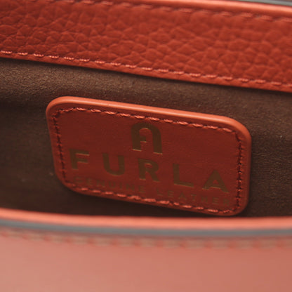 CLUB 2 MINI クラブ ミニ ハンドバッグ レザー オレンジブラウン 2WAY フルラ バッグ FURLA