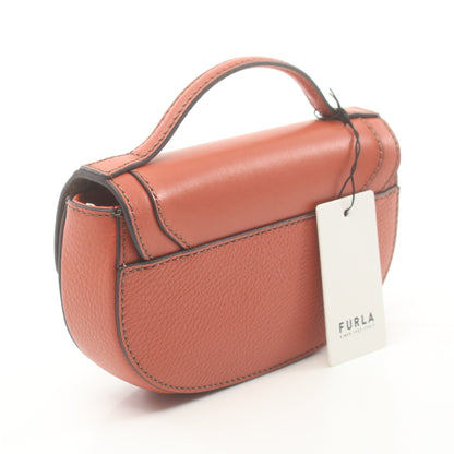 CLUB 2 MINI クラブ ミニ ハンドバッグ レザー オレンジブラウン 2WAY フルラ バッグ FURLA