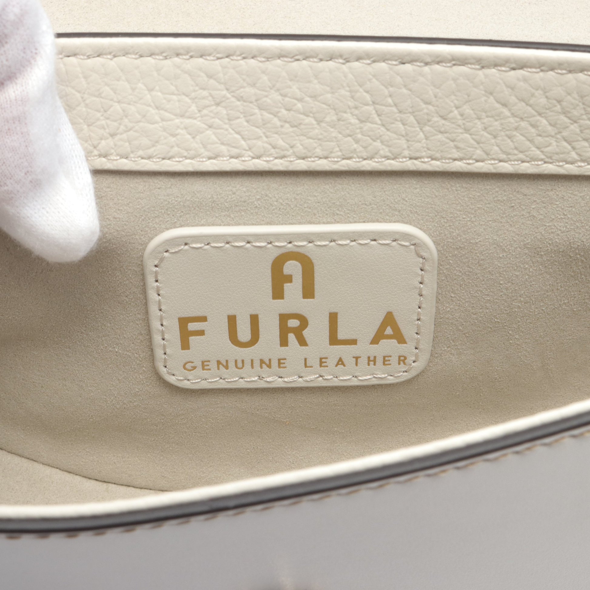 CLUB 2 MINI クラブ ミニ ハンドバッグ レザー アイボリー 2WAY フルラ バッグ FURLA