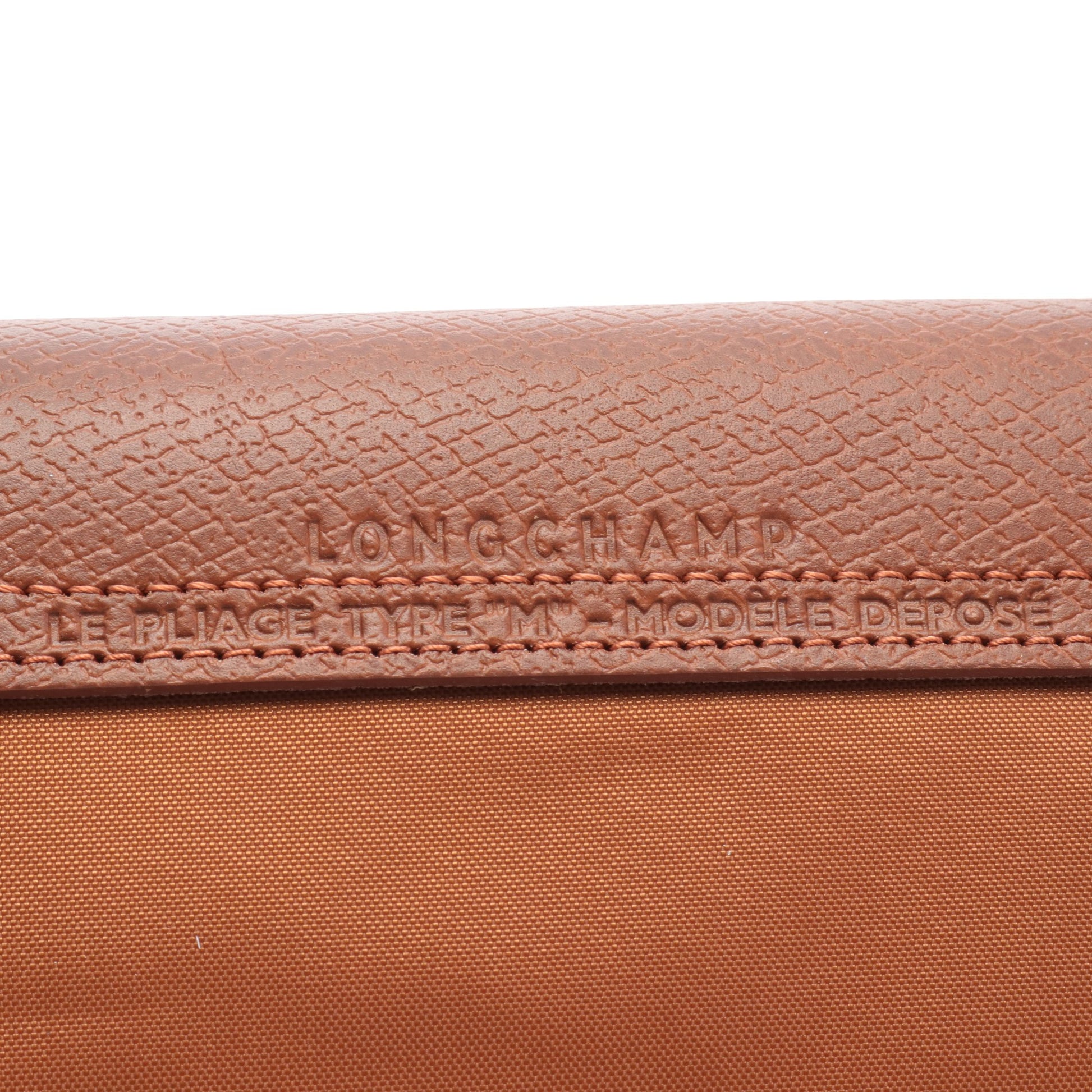 ル プリアージュ グリーン M ハンドバッグ ナイロン レザー ブラウン ロンシャン バッグ LONGCHAMP