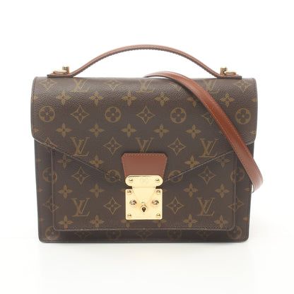 モンソー モノグラム ハンドバッグ PVC レザー ブラウン 2WAY ルイヴィトン バッグ LOUIS VUITTON