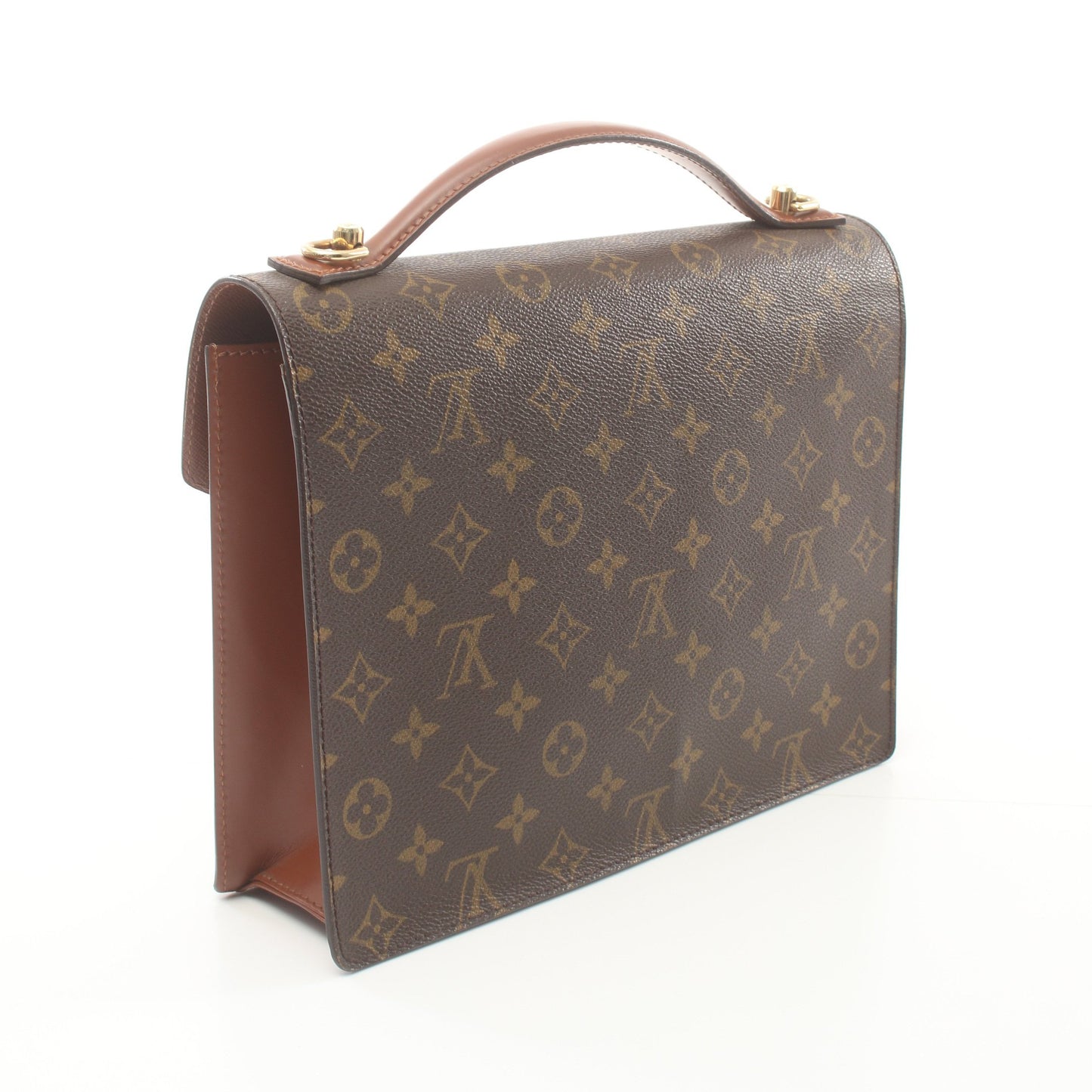 モンソー モノグラム ハンドバッグ PVC レザー ブラウン 2WAY ルイヴィトン バッグ LOUIS VUITTON