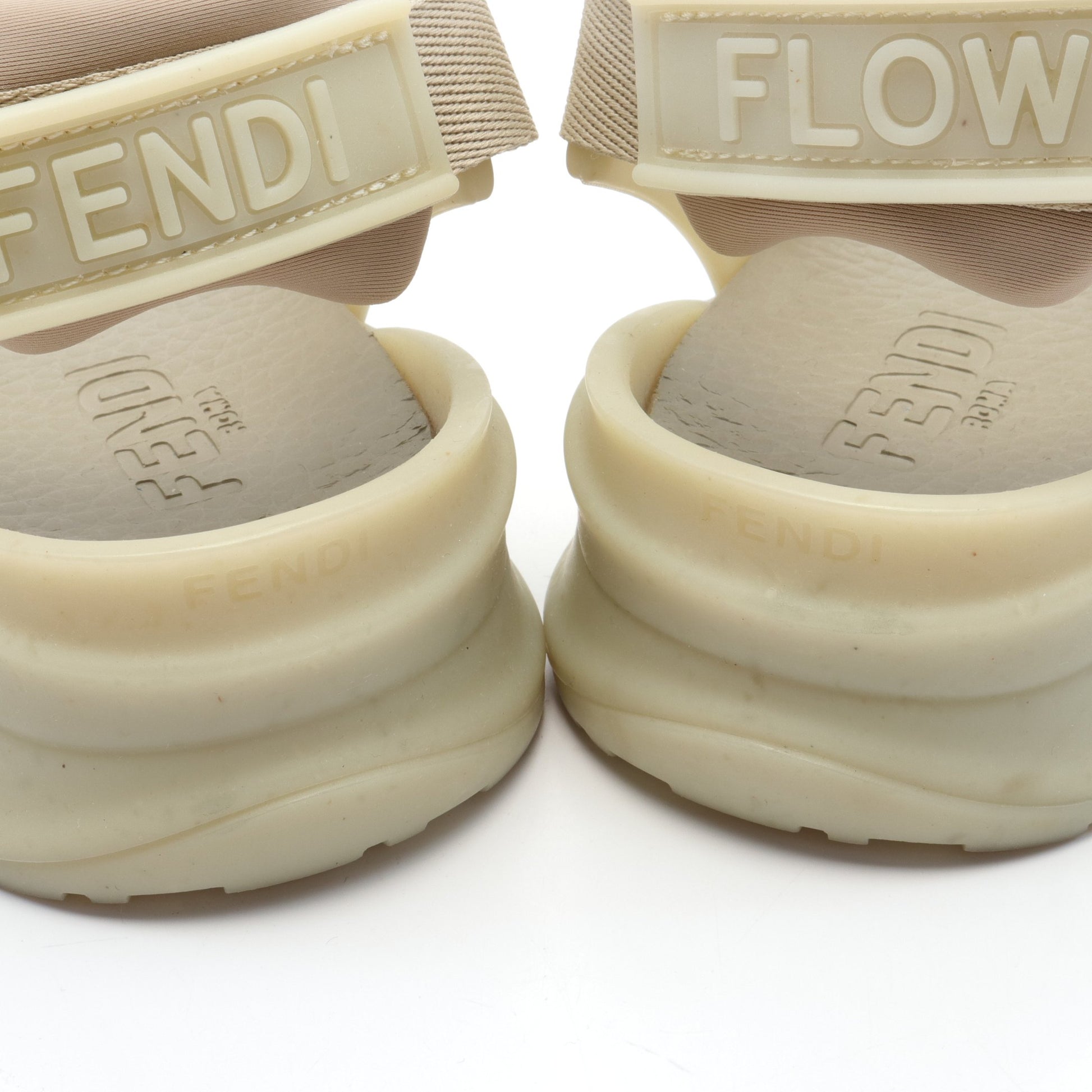 FLOW FFロゴ サンダル ファブリック ラバー グレーベージュ フェンディ シューズ FENDI