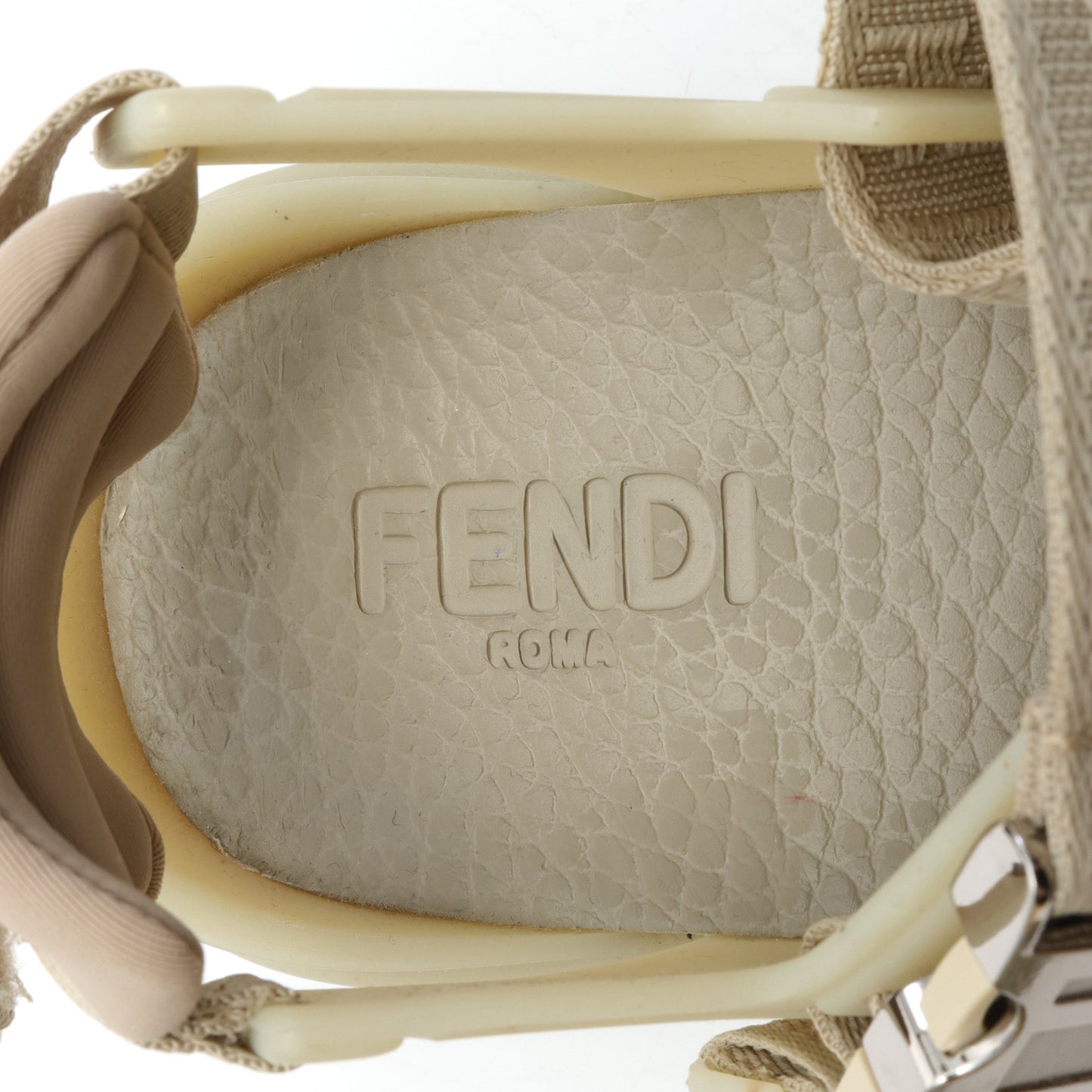 FLOW FFロゴ サンダル ファブリック ラバー グレーベージュ フェンディ シューズ FENDI