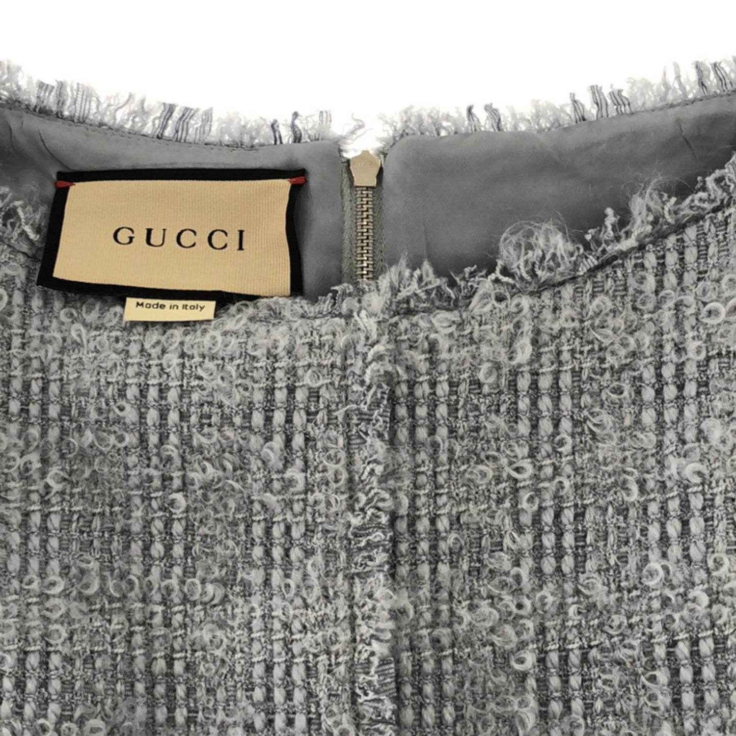 ワンピース(ベルト付) ワンピース ウール ブルー グッチ ワンピース GUCCI