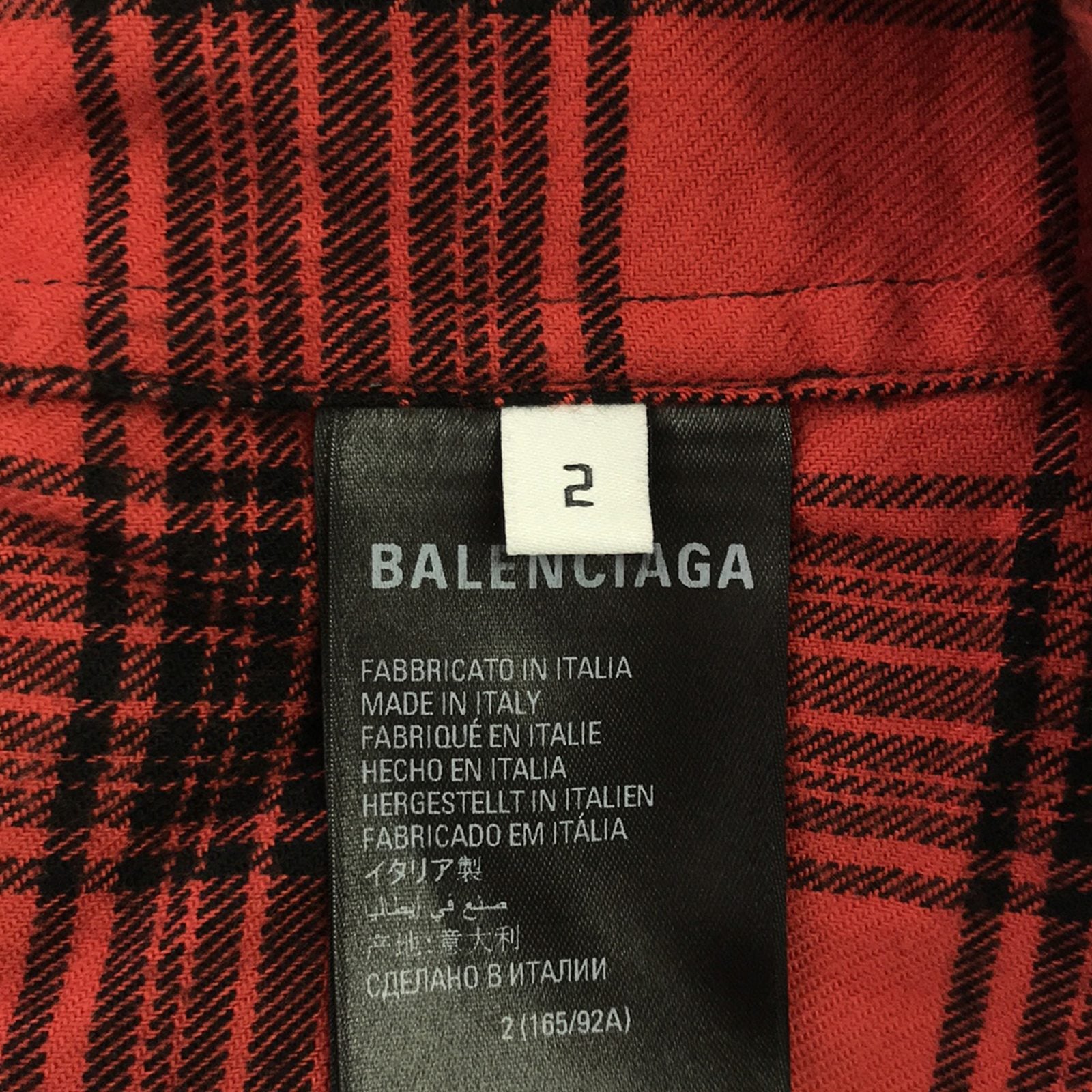 シャツ シャツ コットン レッド バレンシアガ トップス BALENCIAGA