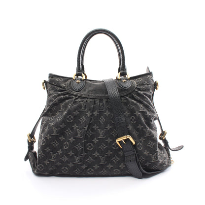 ネオカヴィMM モノグラムデニム ノワール ハンドバッグ デニム レザー ブラック 2WAY ルイヴィトン バッグ LOUIS VUITTON