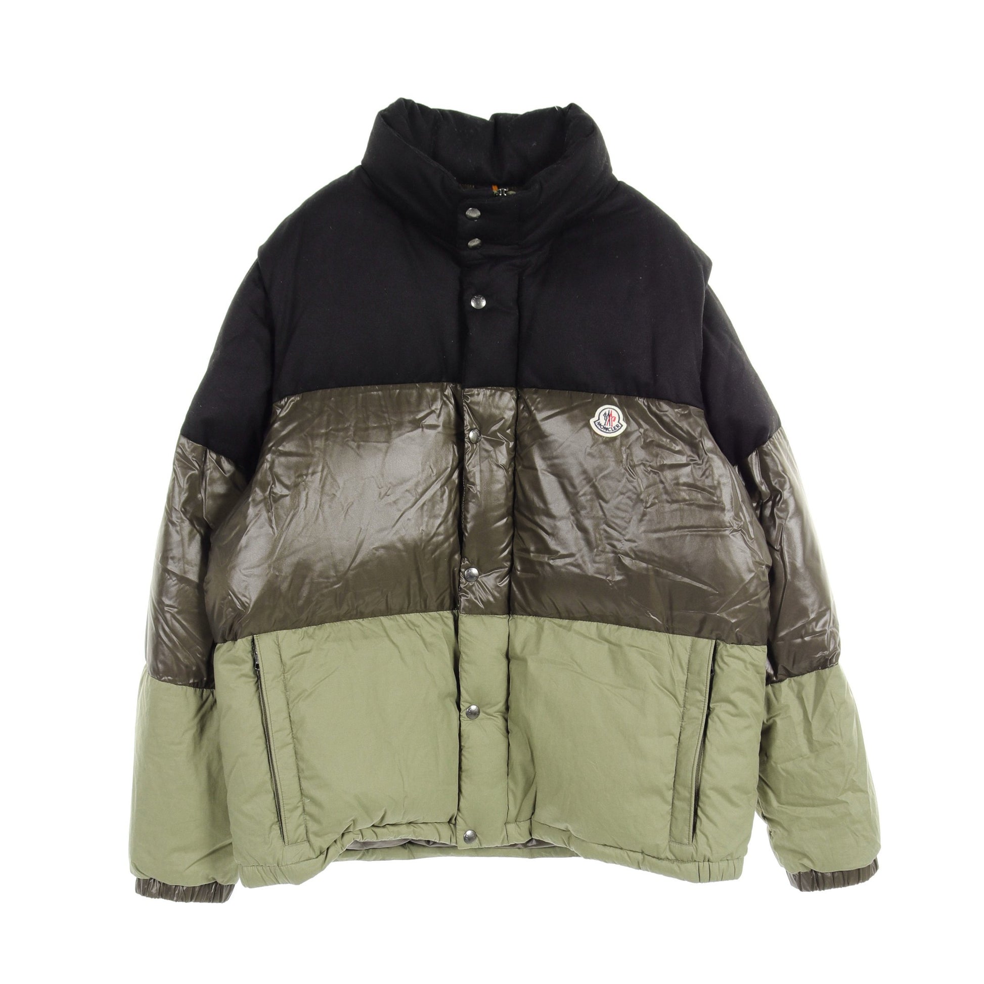 AVEILLAN ダウンジャケット コットン ウール カーキグリーン ブラック モンクレール アウター MONCLER